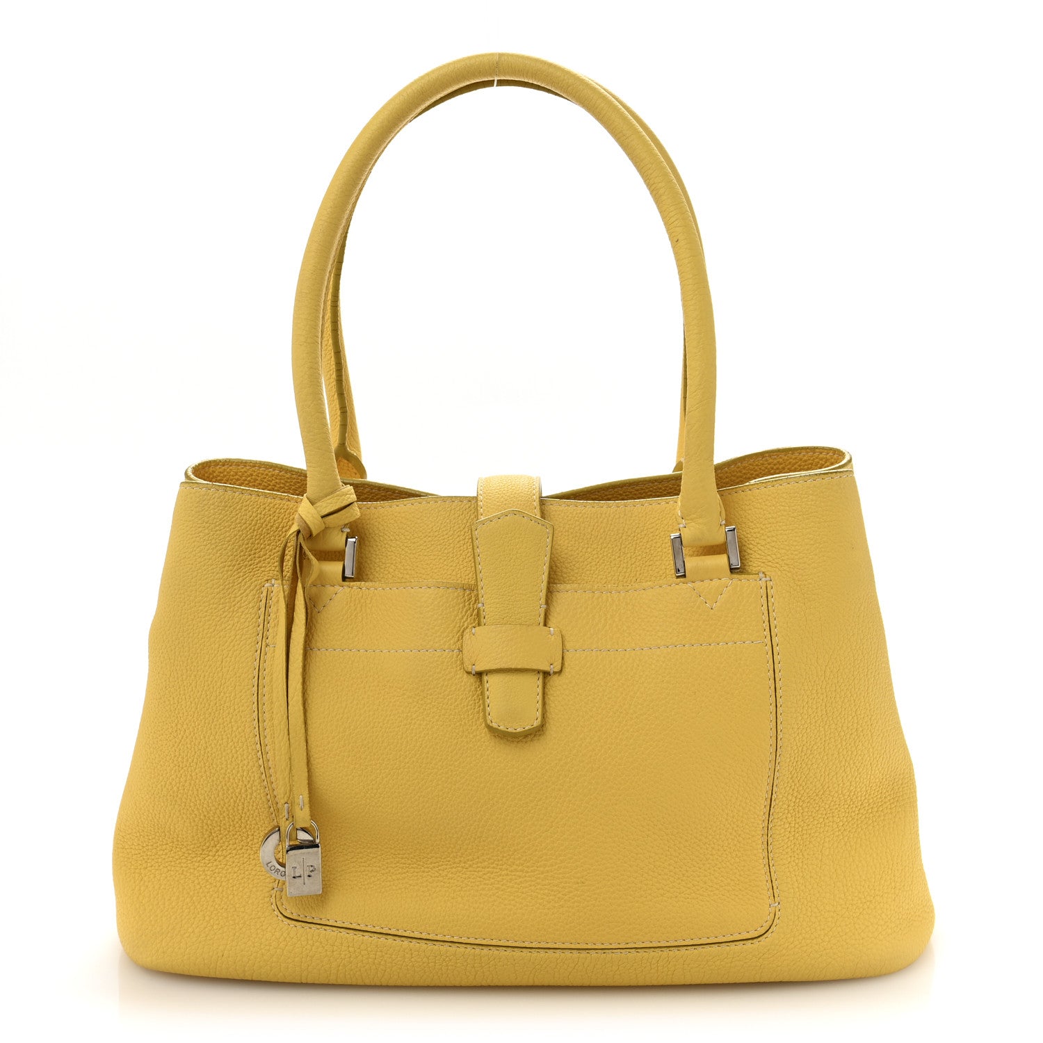 Loro Piana Grained Calfskin Bellevue Odessa Yellow 1 of 15