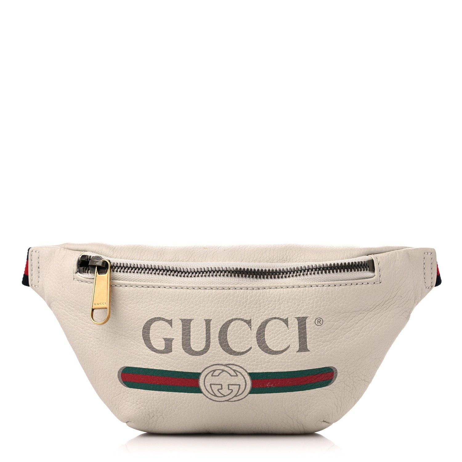 Gucci Grained Calfskin Small Logo Belt Bag White 1 of 10