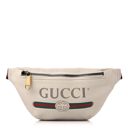 Gucci Grained Calfskin Small Logo Belt Bag White 1 of 10