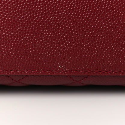 Saint Laurent Grain De Poudre Textured Mixed Matelasse Triquilt Medium Monogram Satchel Oxblood 8 of 8