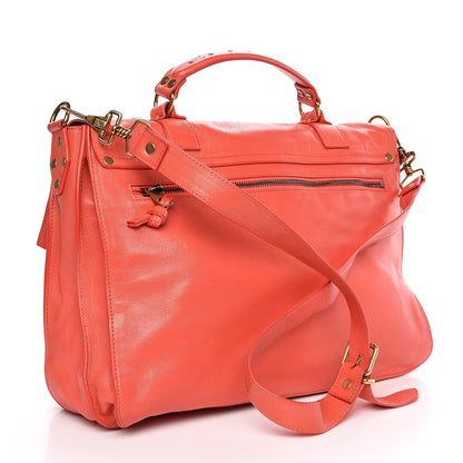 Proenza Schouler Lambskin PS1 Large Satchel Deep Coral 4 of 9