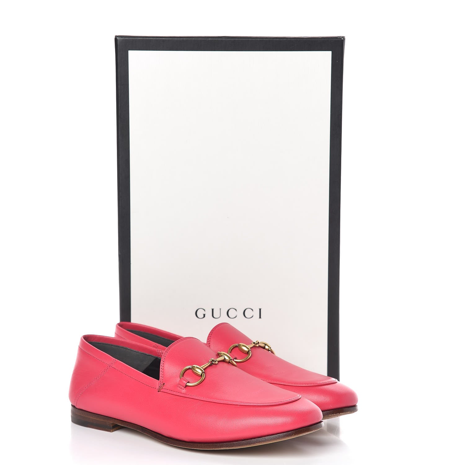 Gucci Lambskin Womens Brixton Horsebit Loafers 35 Hot Pink 11 of 11