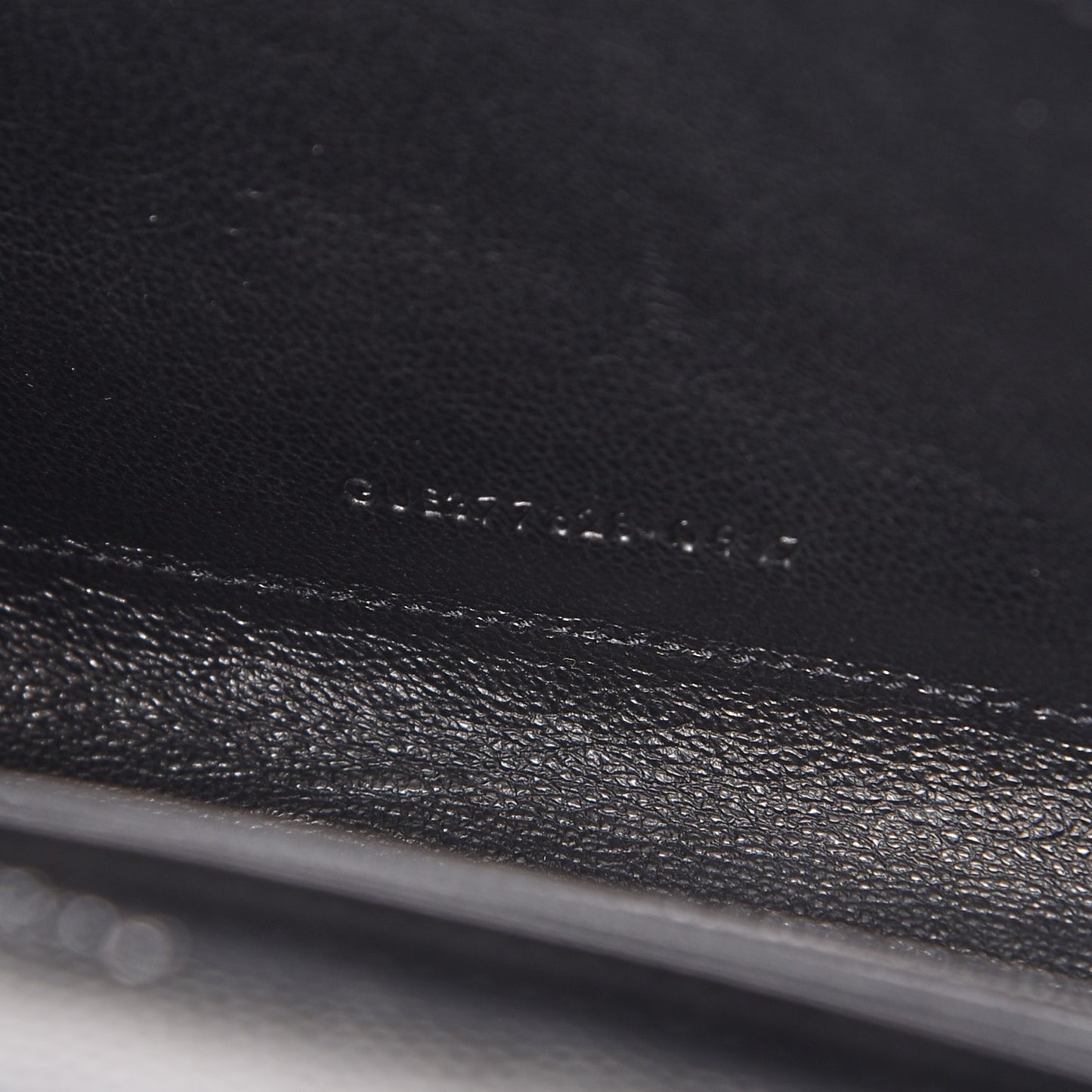 Grain De Poudre Matelasse Chevron Monogram Chain Wallet Black