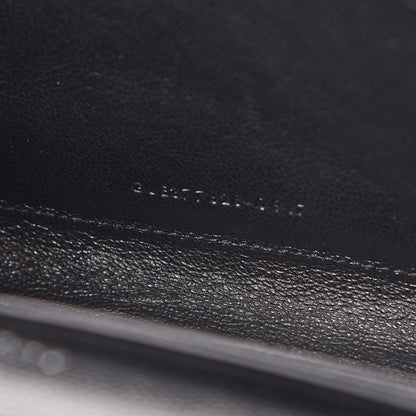 Saint Laurent Grain De Poudre Matelasse Chevron Monogram Chain Wallet Black 7 of 8