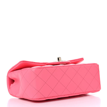 Chanel Lambskin Quilted Mini Rectangular Flap Pink 3 of 9