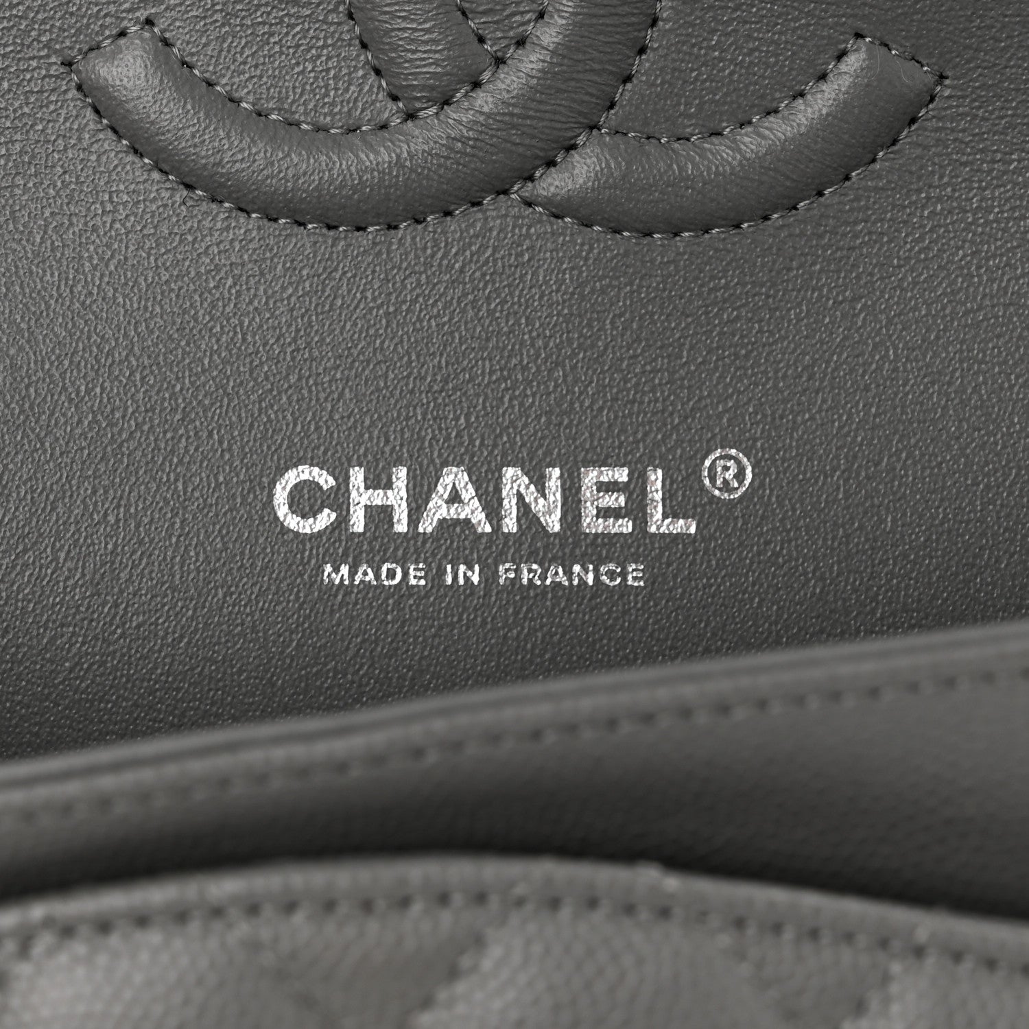 Chanel Caviar Quilted Medium Double Flap Grey 6 of 11
