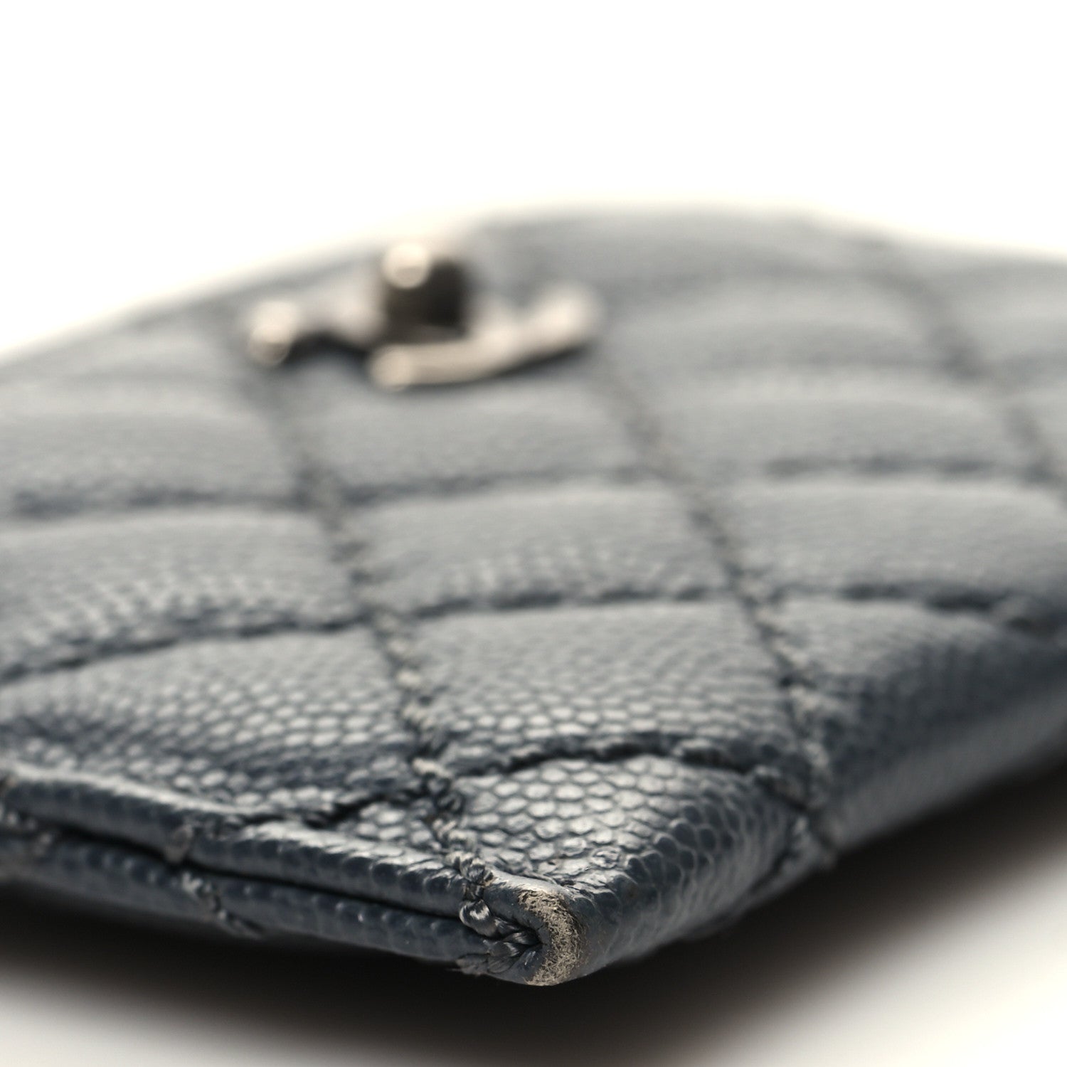 Chanel Caviar Quilted Stitched Card Holder Charcoal 10 of 11