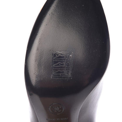 Chanel Lambskin Cap Toe Short Boots 39 Black 11 of 13