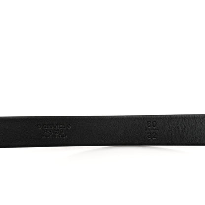 Chanel Calfskin CC Pearl Chain Belt 80 32 Black 5 of 6