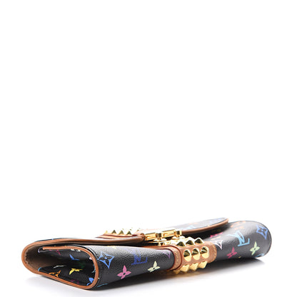 Louis Vuitton Monogram Multicolor Courtney Clutch Black 3 of 10