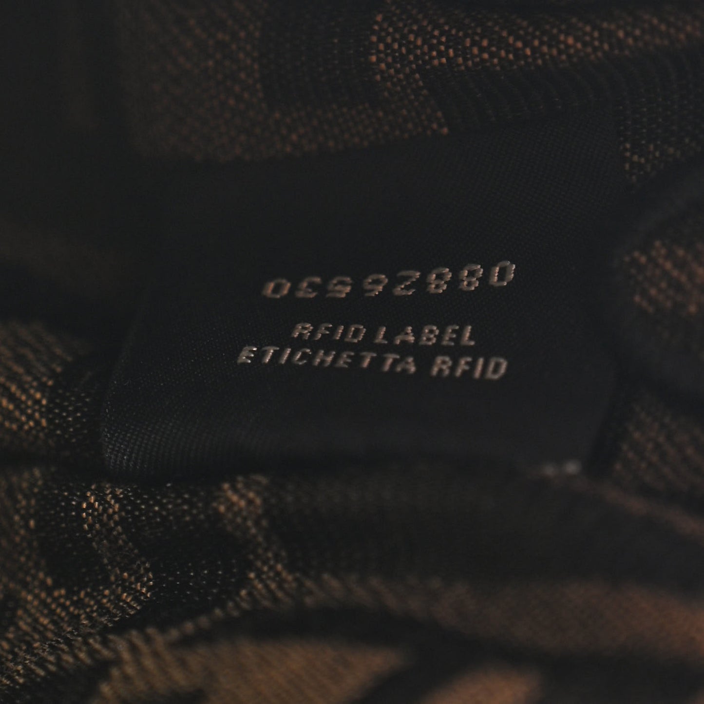 Fabric Jacquard FF 1974 Mini Baguette Tobacco Moro Black