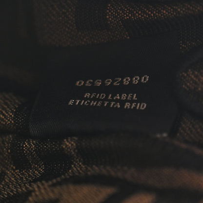 Fendi Fabric Jacquard FF 1974 Mini Baguette Tobacco Moro Black 7 of 11
