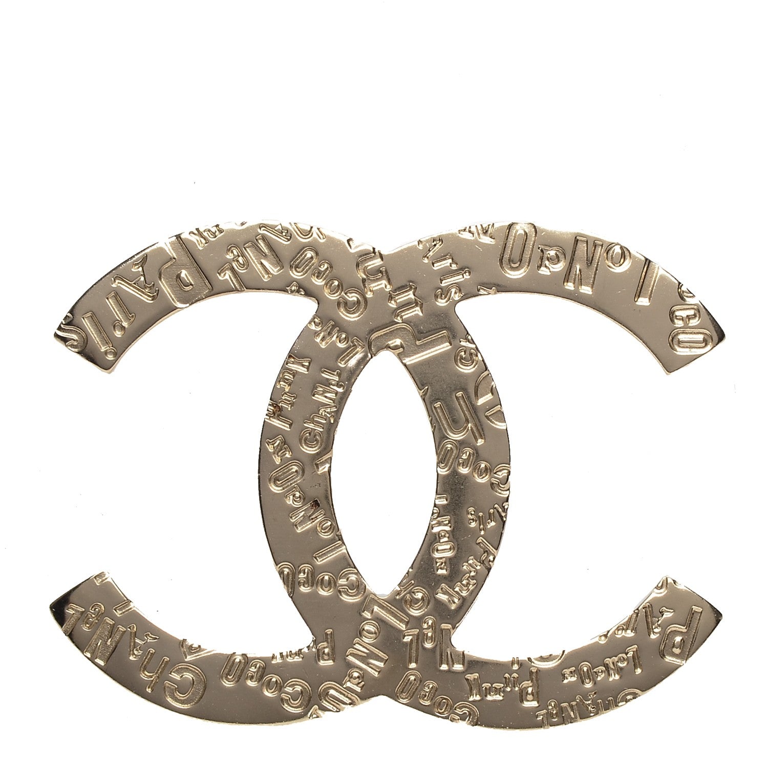 Chanel CC Large Brooch Gold 1 of 3