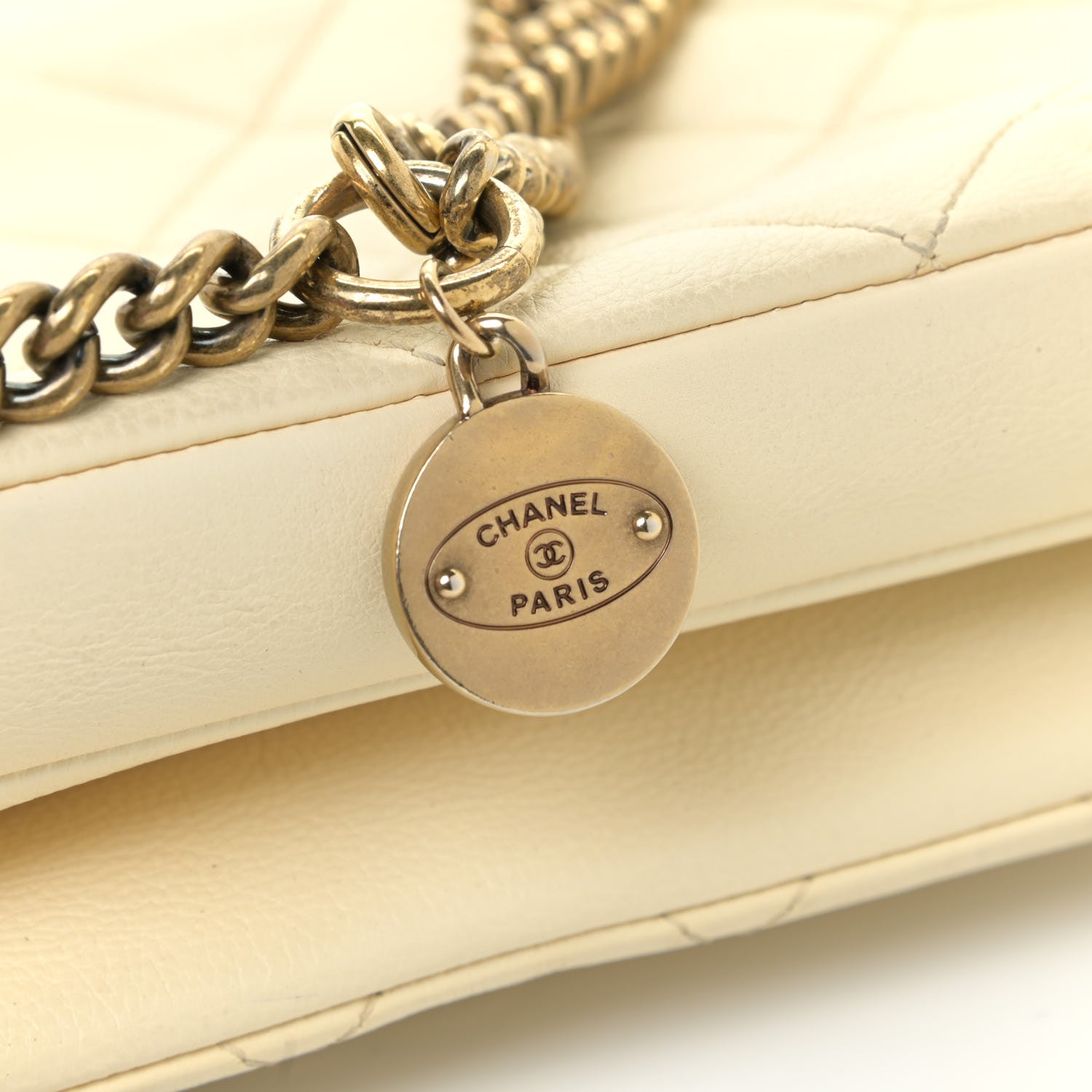 Chanel Calfskin Quilted Medium CC Crown Flap White 19 of 19