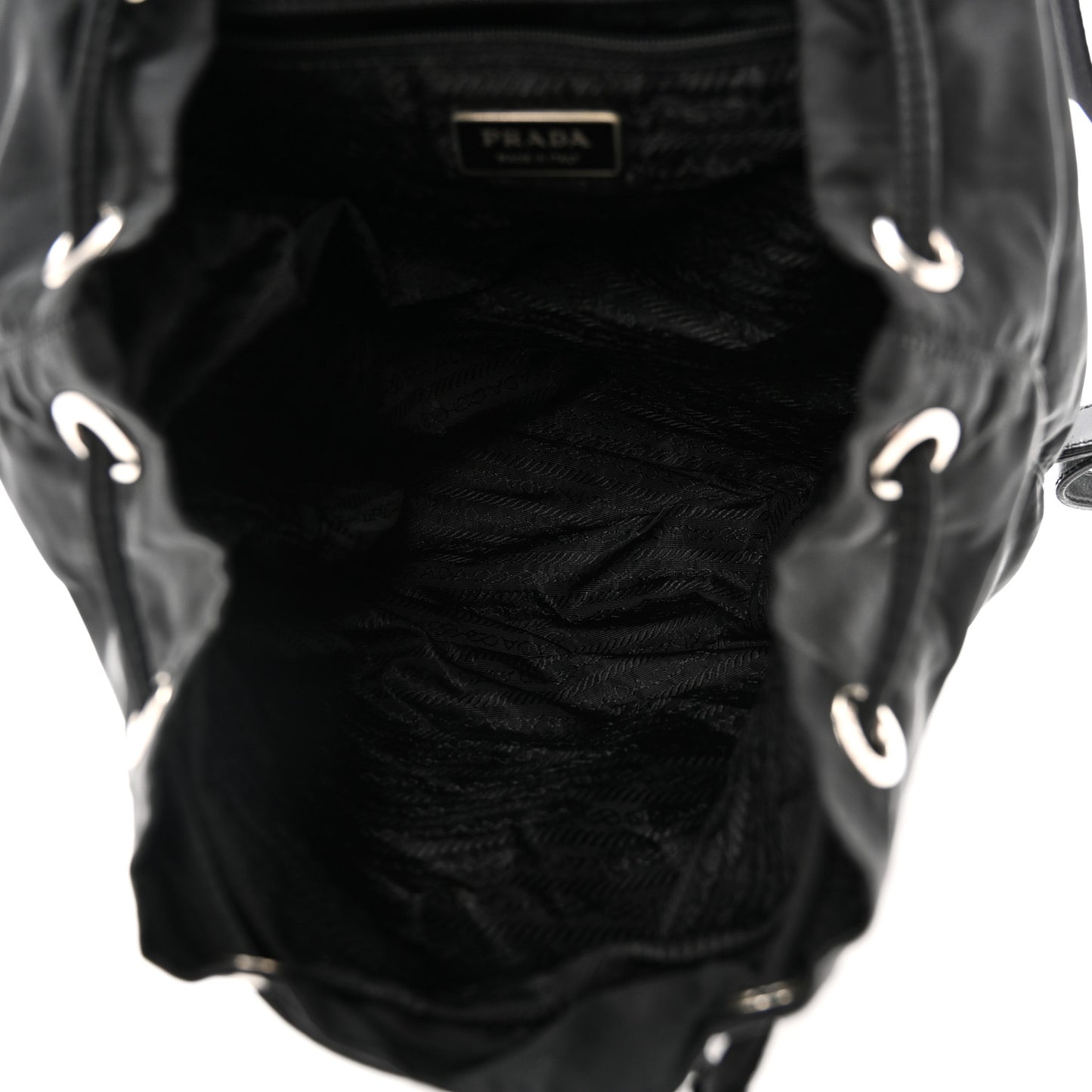 Tessuto Nylon Vela Cinch Backpack Black