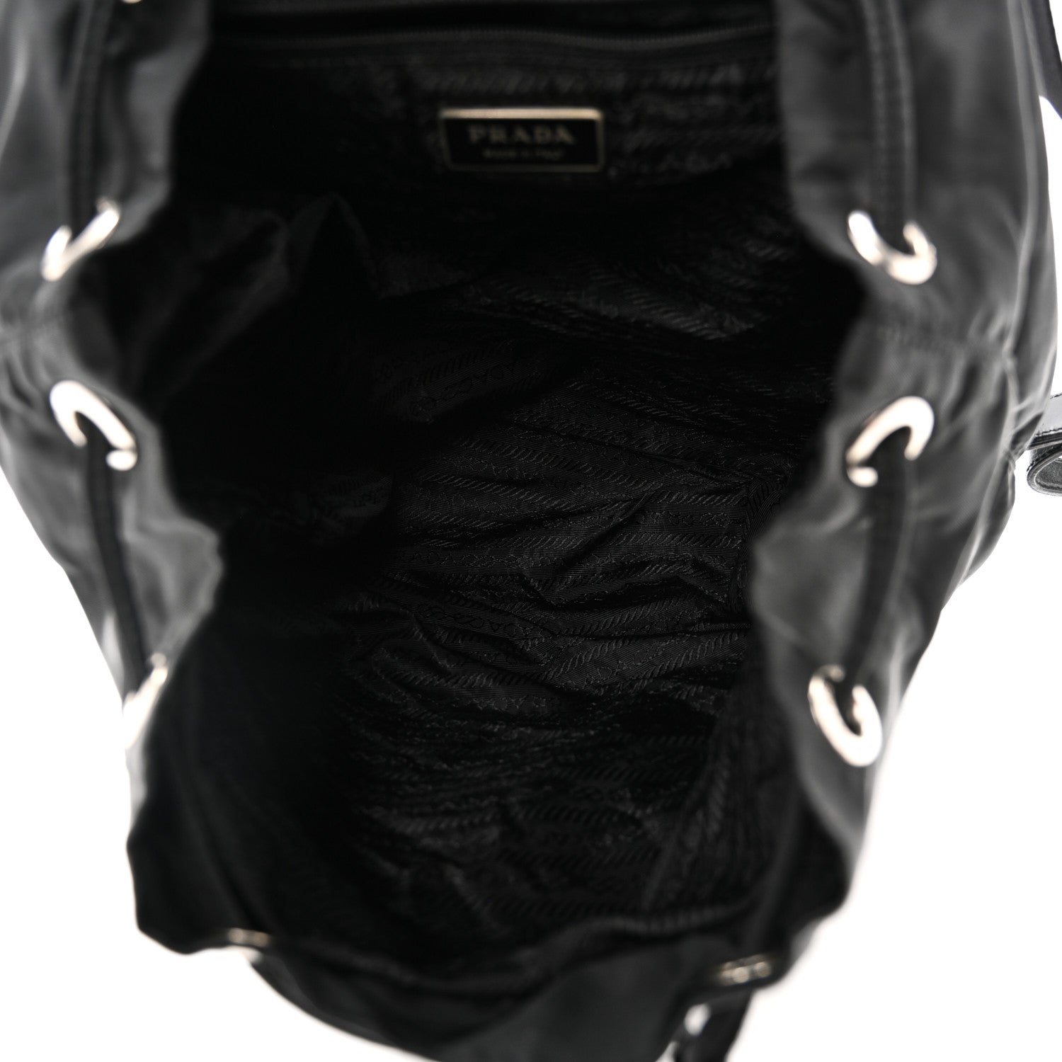 Prada Tessuto Nylon Vela Cinch Backpack Black 5 of 9