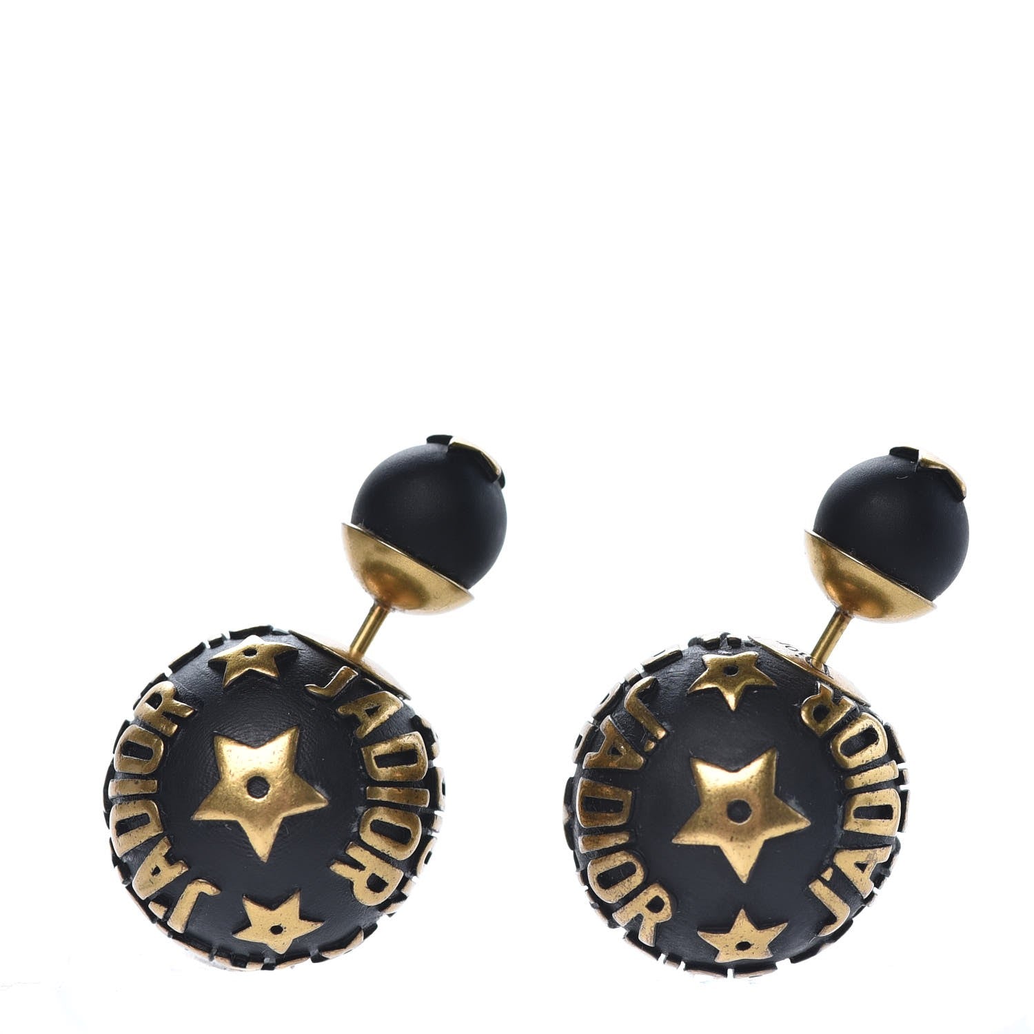 Christian Dior Metal J'Adior Mise En Dior Tribal Earrings Black 1 of 5