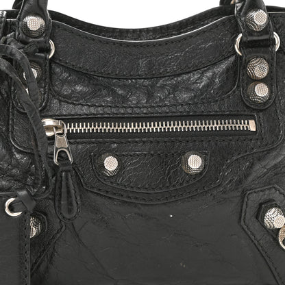Balenciaga Agneau Giant 12 Silver Hardware Mini City Black 8 of 11