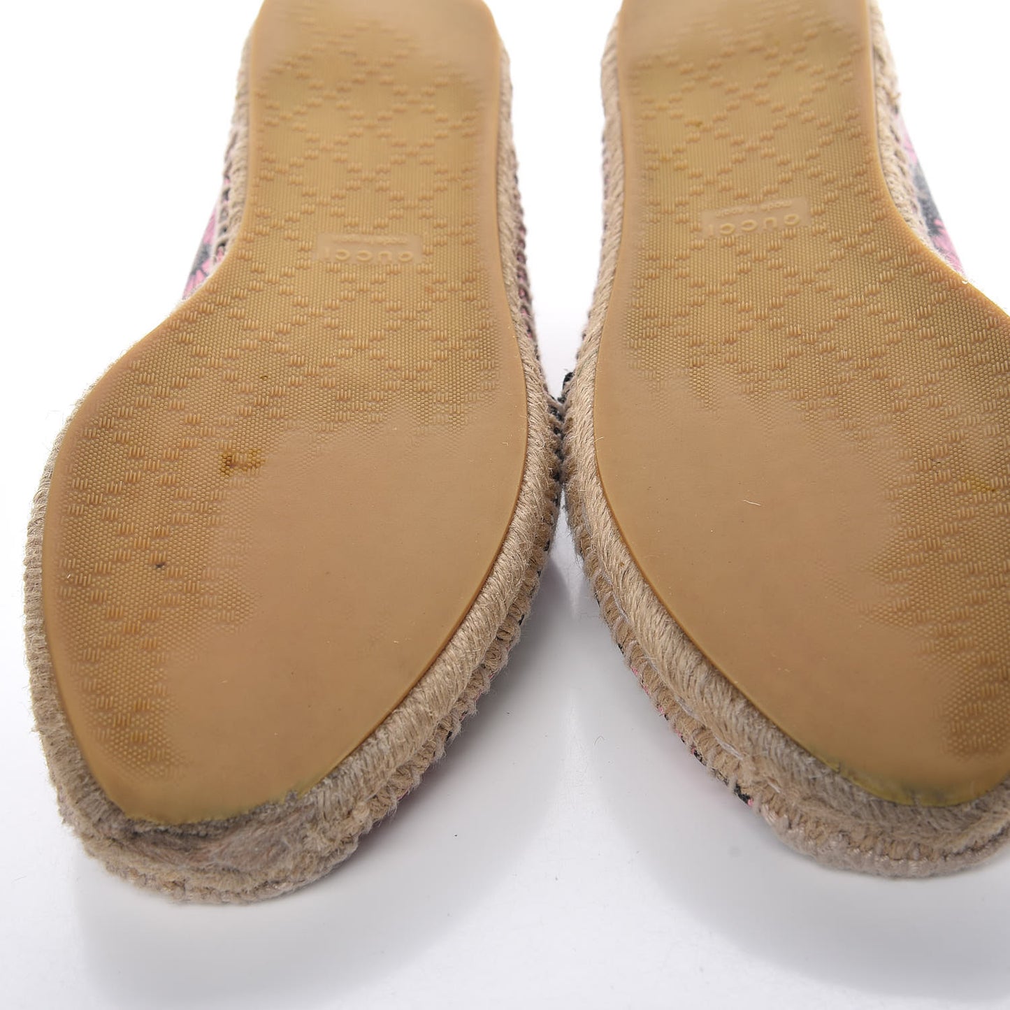 GG Supreme Monogram Bengal Espadrilles 39.5 Beige Pink