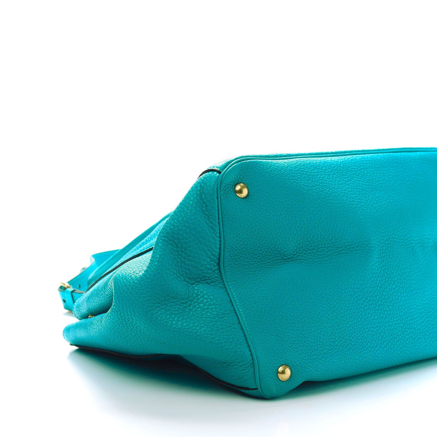 Prada Vitello Daino Shopping Tote Turchese 7 of 12