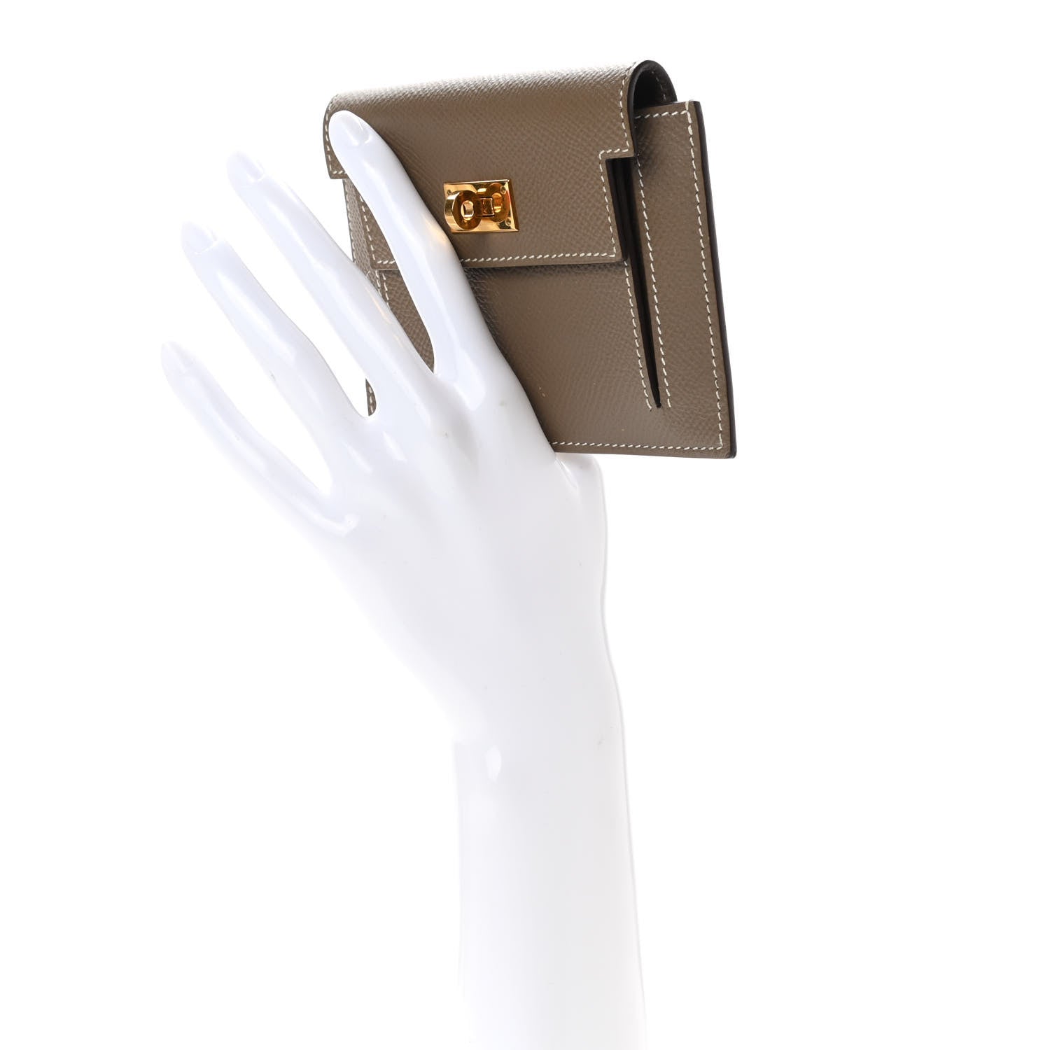 Hermes Epsom Kelly Pocket Compact Wallet Etoupe 2 of 7