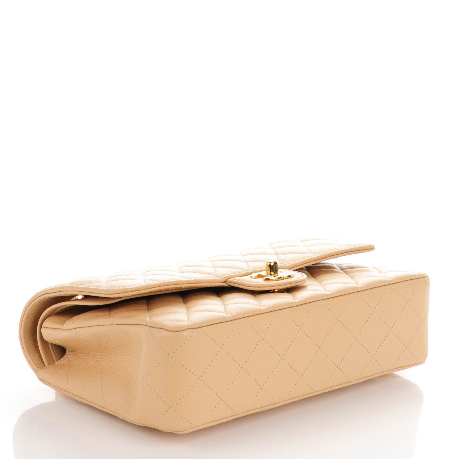 Chanel Caviar Quilted Medium Double Flap Beige Clair 4 of 8