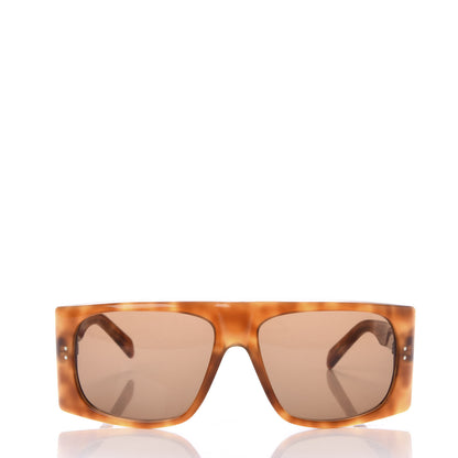 Celine Acetate Curved Flat Top Rectangular Sunglasses CL40089I Brown 2 of 6