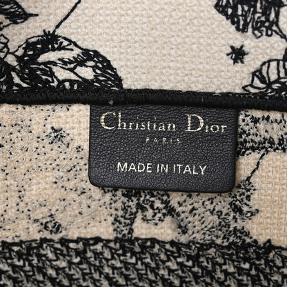 Christian Dior Canvas Embroidered Small Zodiac Toile De Jouy Book Tote Latte 5 of 8