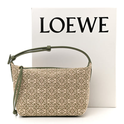 Loewe Jacquard Anagram Calfskin Small Cubi Bag Avocado Green 11 of 11