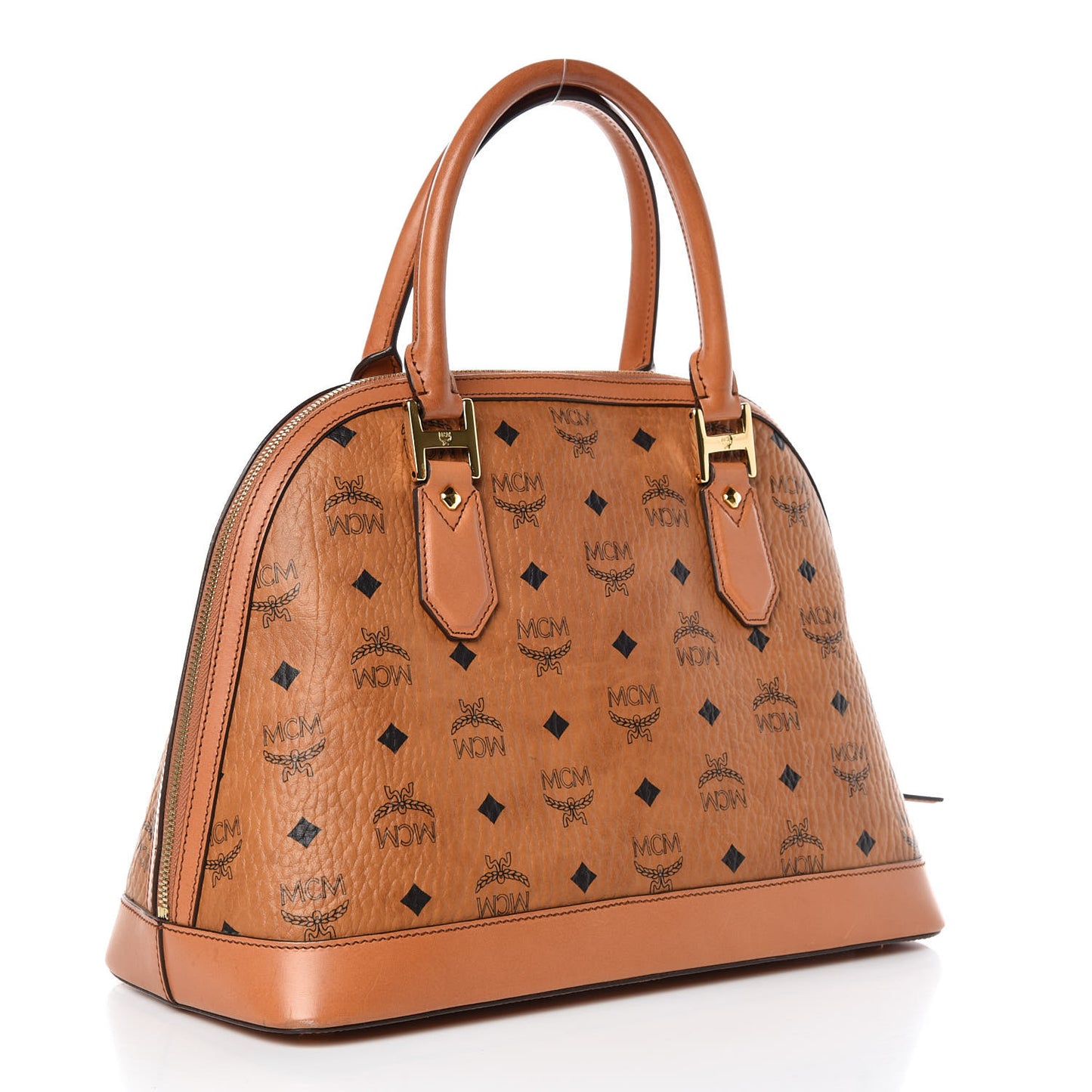 Visetos Heritage Bowler Bag Cognac