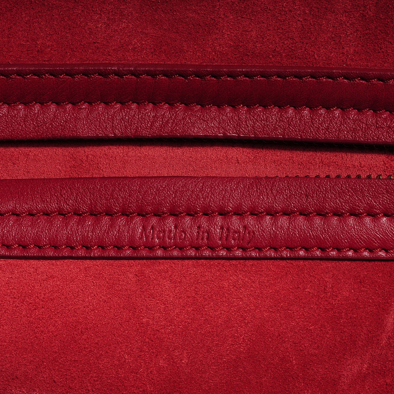 Celine Supple Calfskin Medium Phantom Luggage Red 6 of 8