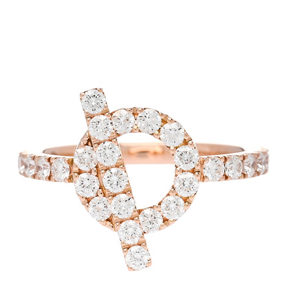 Hermes 18K Rose Gold Diamond Finesse Ring 52 6 1 of 6