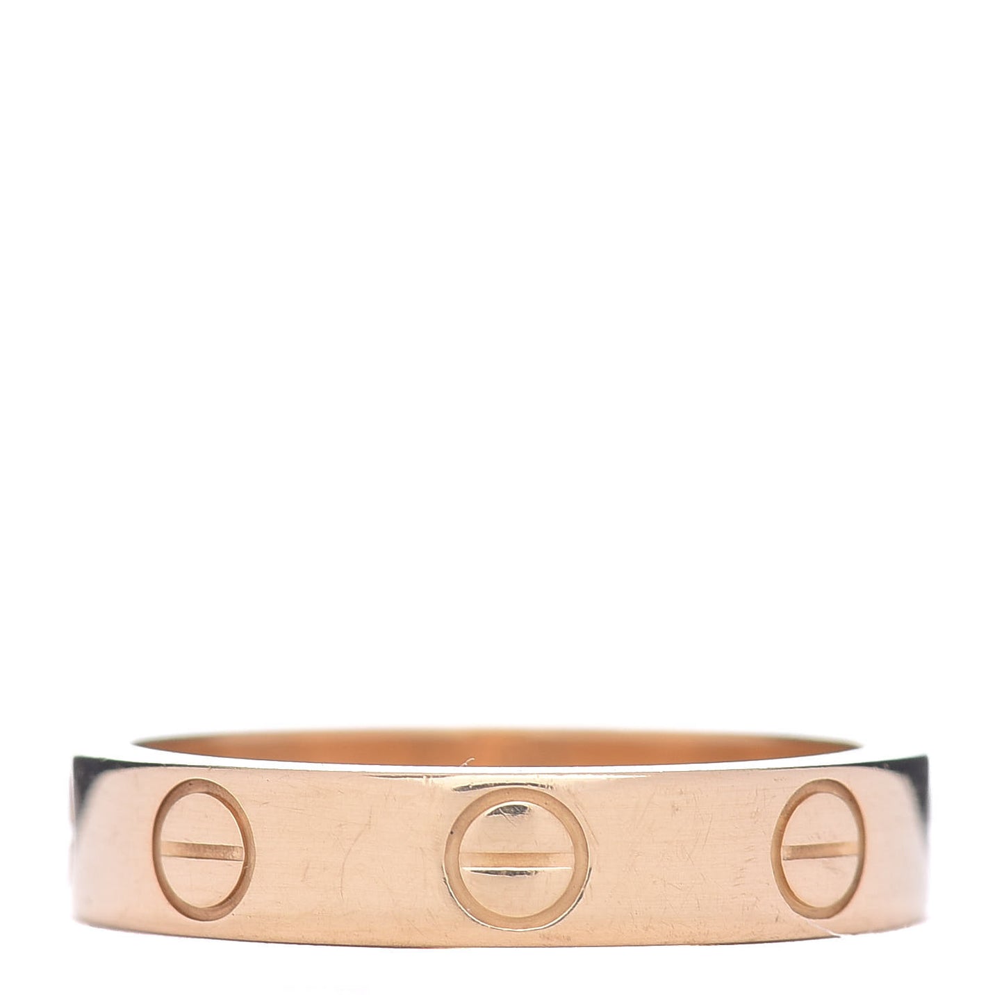 18K Yellow Gold 3.5mm LOVE Wedding Band Ring 48 4.5