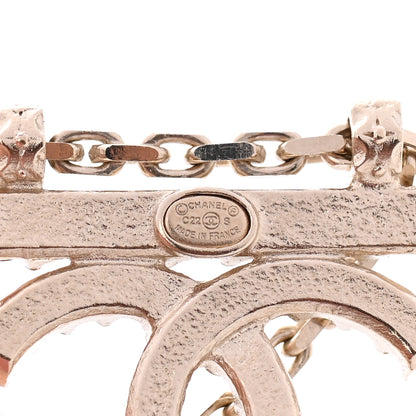 Chanel Crystal Star Drop CC Earrings Gold 3 of 5