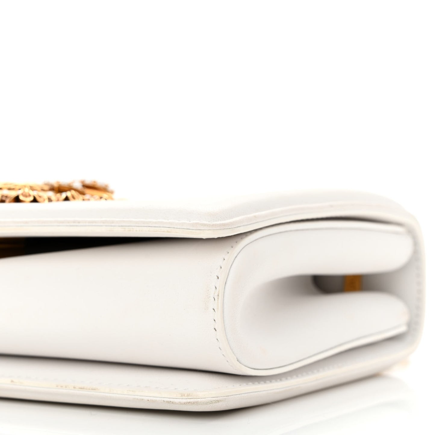 Calfskin Medium Devotion Crossbody Bag White