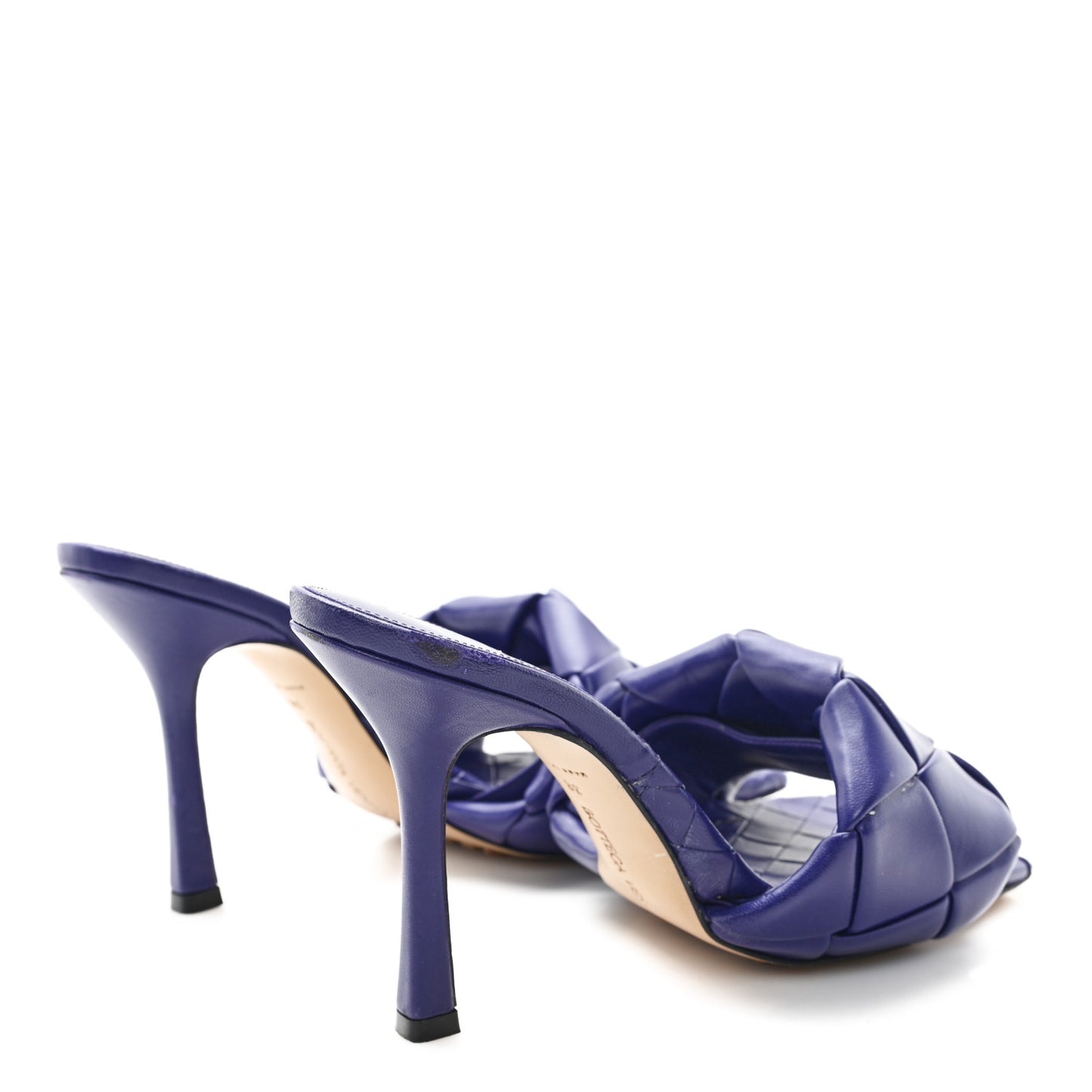 Nappa Maxi Intrecciato Lido 90mm Mule Sandals 38 Unicorn