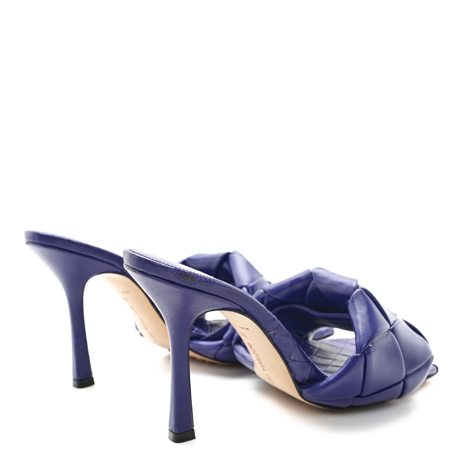Bottega Veneta Nappa Maxi Intrecciato Lido 90mm Mule Sandals 38 Unicorn 5 of 8