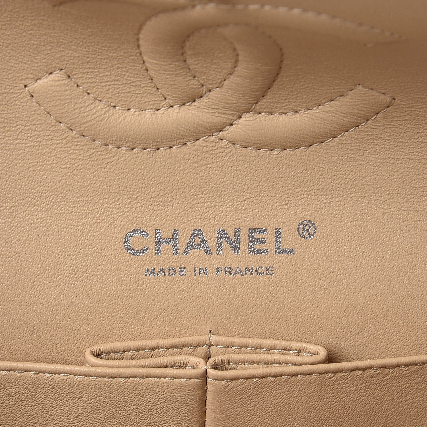 Chanel Caviar Quilted Medium Double Flap Beige Clair 6 of 9