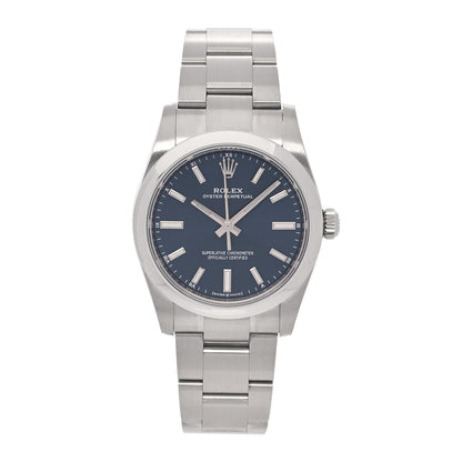 Rolex Stainless Steel 34mm Oyster Perpetual Watch Bright Blue 124200 1 of 5