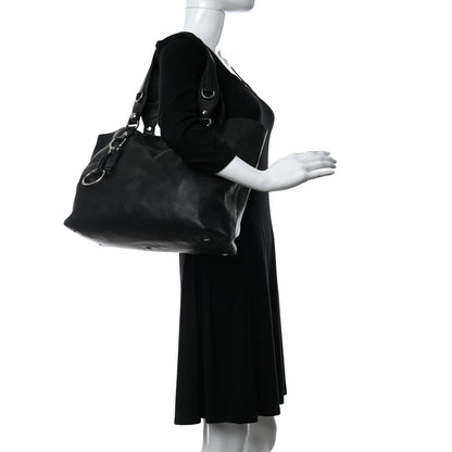 Gucci Calfskin Medium Icon Bit Tote Black 2 of 14