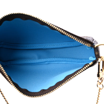 Louis Vuitton Monogram 2022 Christmas Animation Toyko Mini Pochette Accessories Blue 5 of 9
