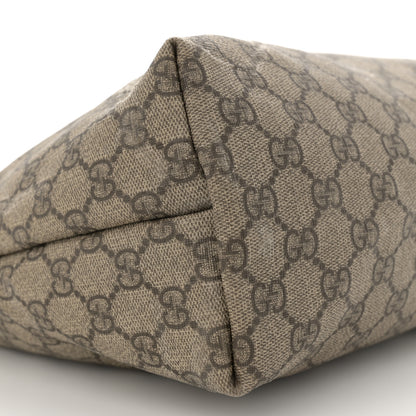 Gucci GG Supreme Monogram Medium Zippered Shopping Tote Dark Brown 9 of 18