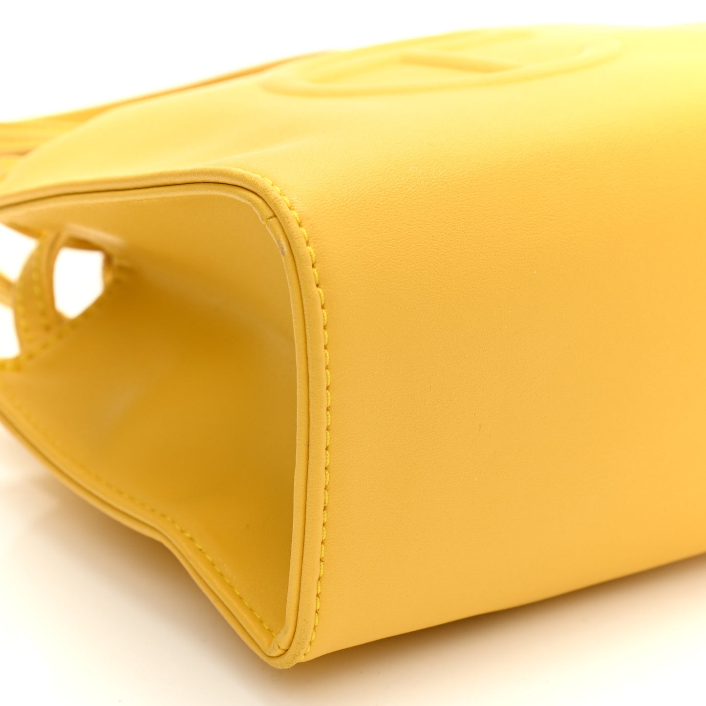 Vegan Leather Small Shopping Bag Yellow