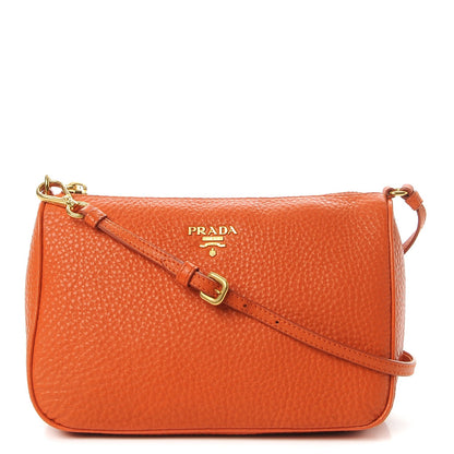 Prada Vitello Daino Pochette Bag Papaya 1 of 8