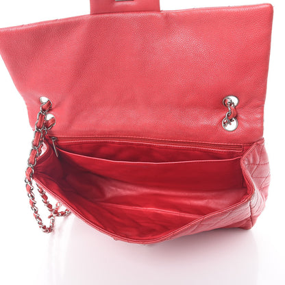 Chanel Washed Caviar Quilted Maxi Single Flap Fuchsia 8 of 13