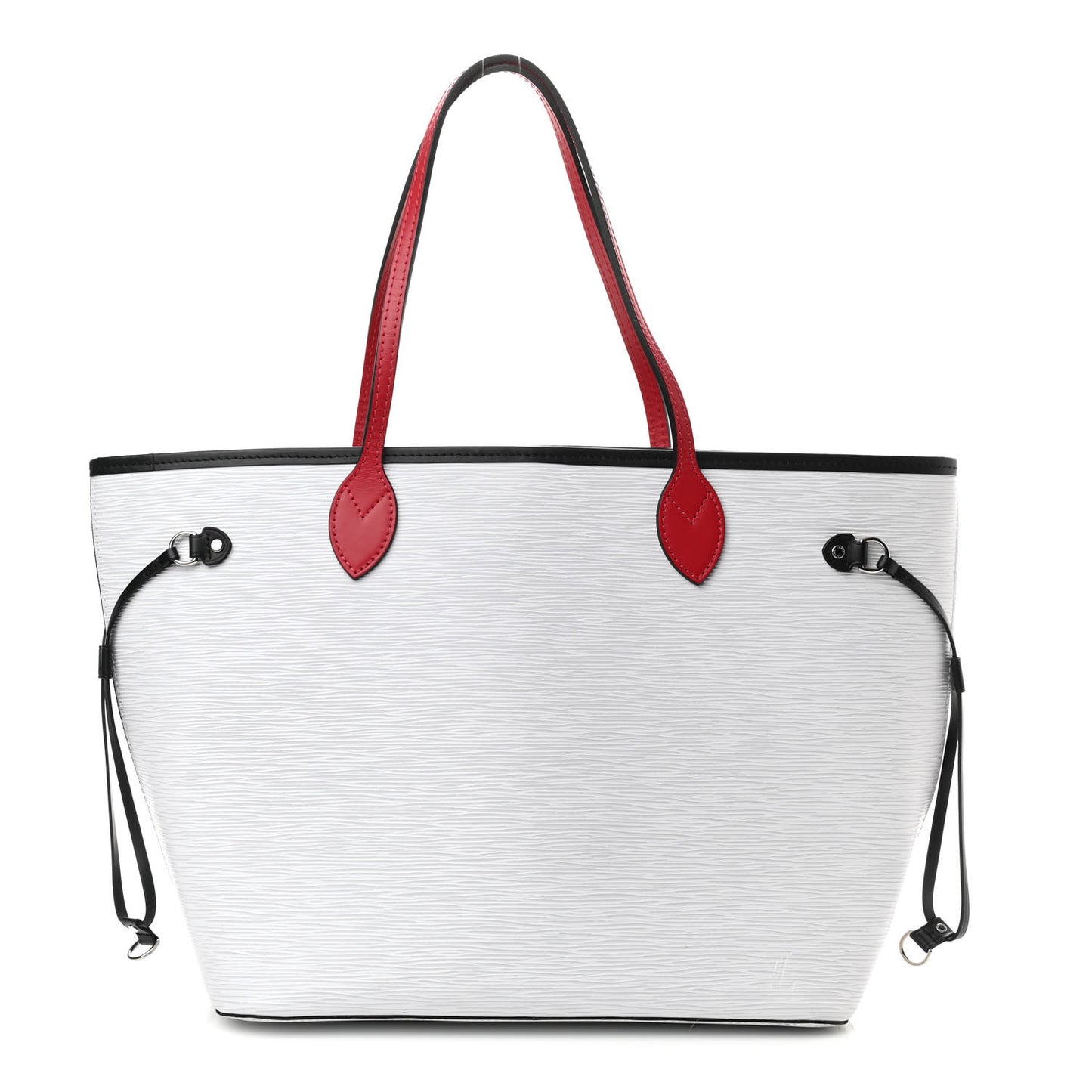 Epi Neverfull MM White Scarlet Black