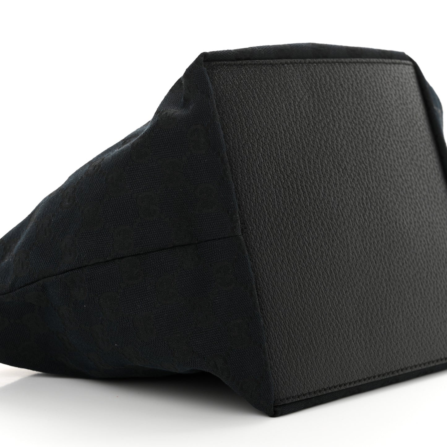 GG Monogram Small Web Handle Bucket Tote Black