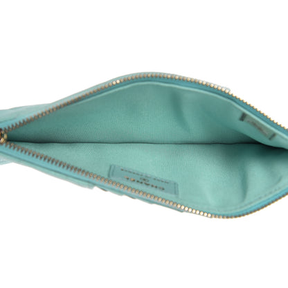 Chanel Caviar Quilted Classic Flat Wallet Pouch Light Blue 4 of 7