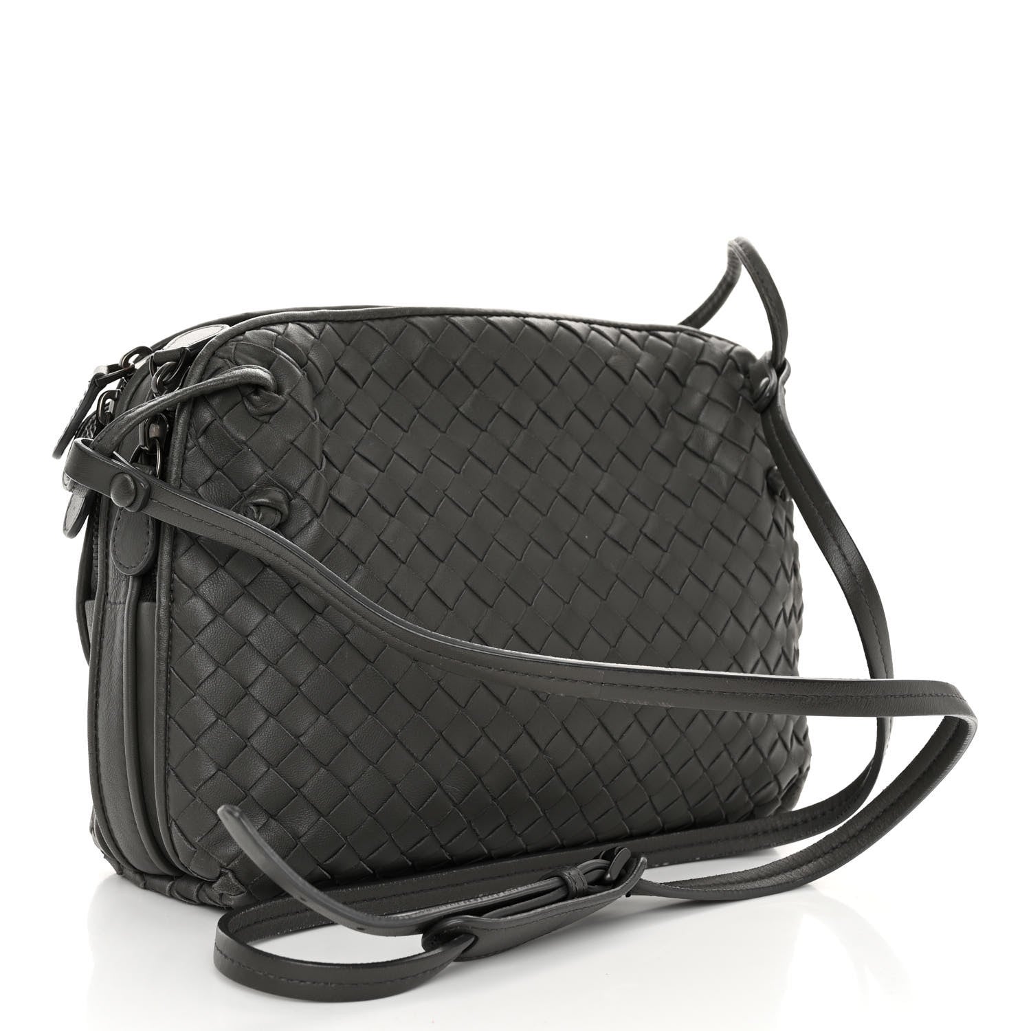 Bottega Veneta BOTTEGA VENETA Nappa Intrecciato Pillow Crossbody Messenger Light Grey 3 of 9