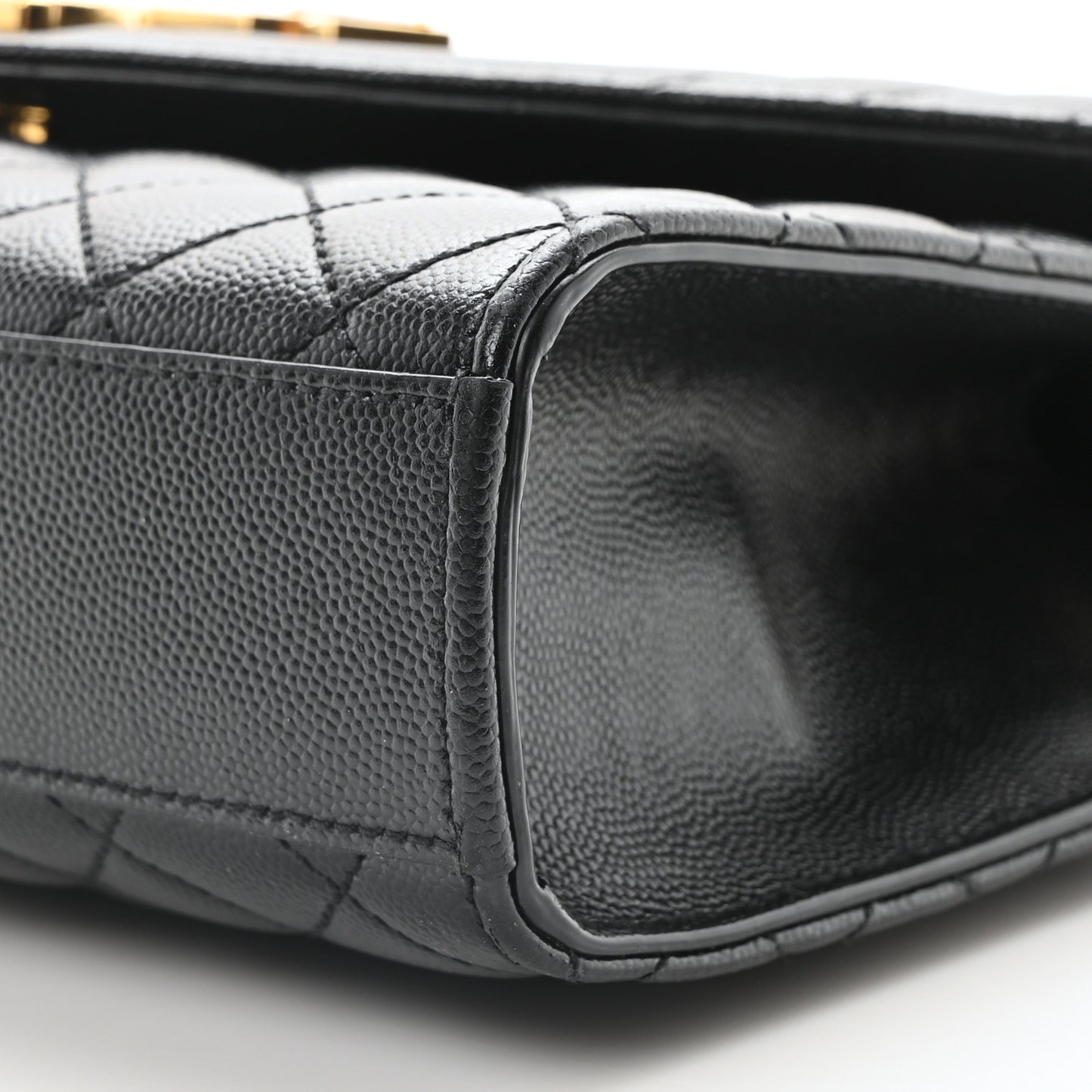 Grain De Poudre Textured Mixed Matelasse Triquilt Medium Monogram Satchel Black